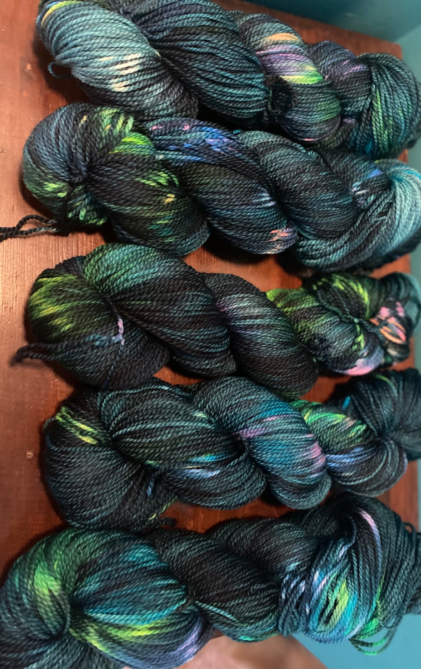 Space Pants 1.0 Beta - Neon Blacklight Reactive Space Themed Sock Yarn!