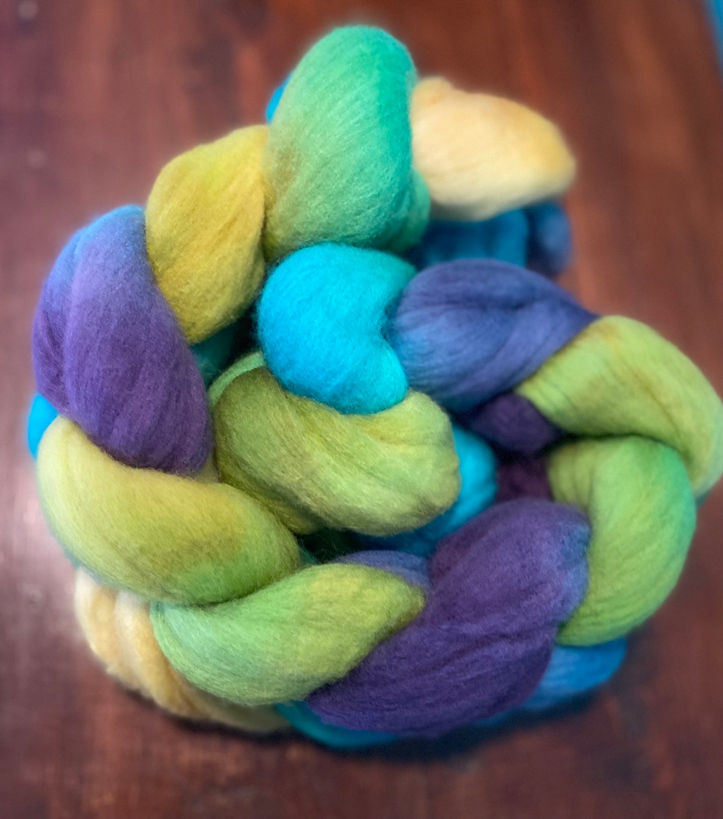 Untreated 19.5 Merino Combed - OOAK Rainbow Variegated