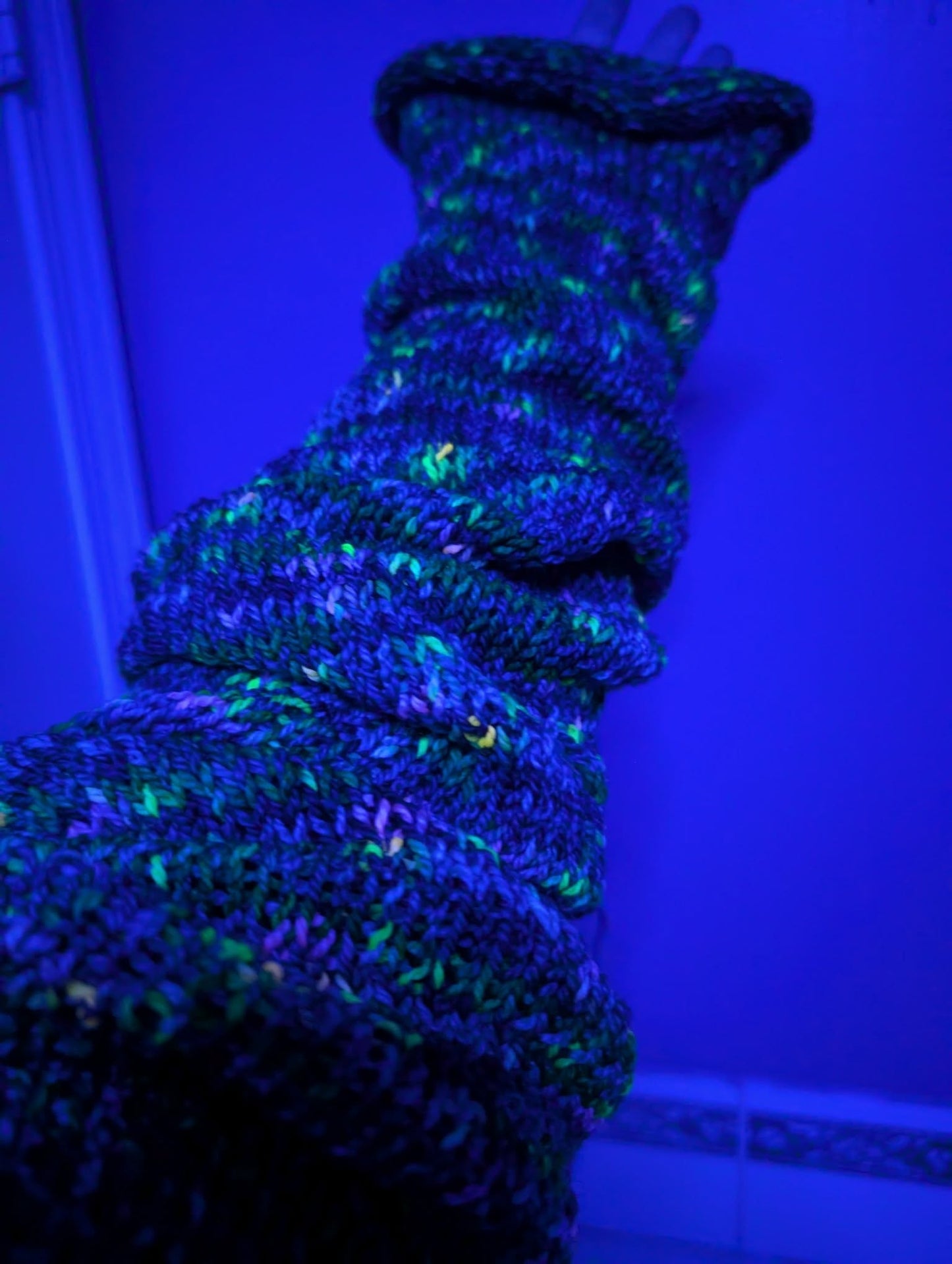 Space Pants 1.0 Beta - Neon Blacklight Reactive Space Themed Sock Yarn!
