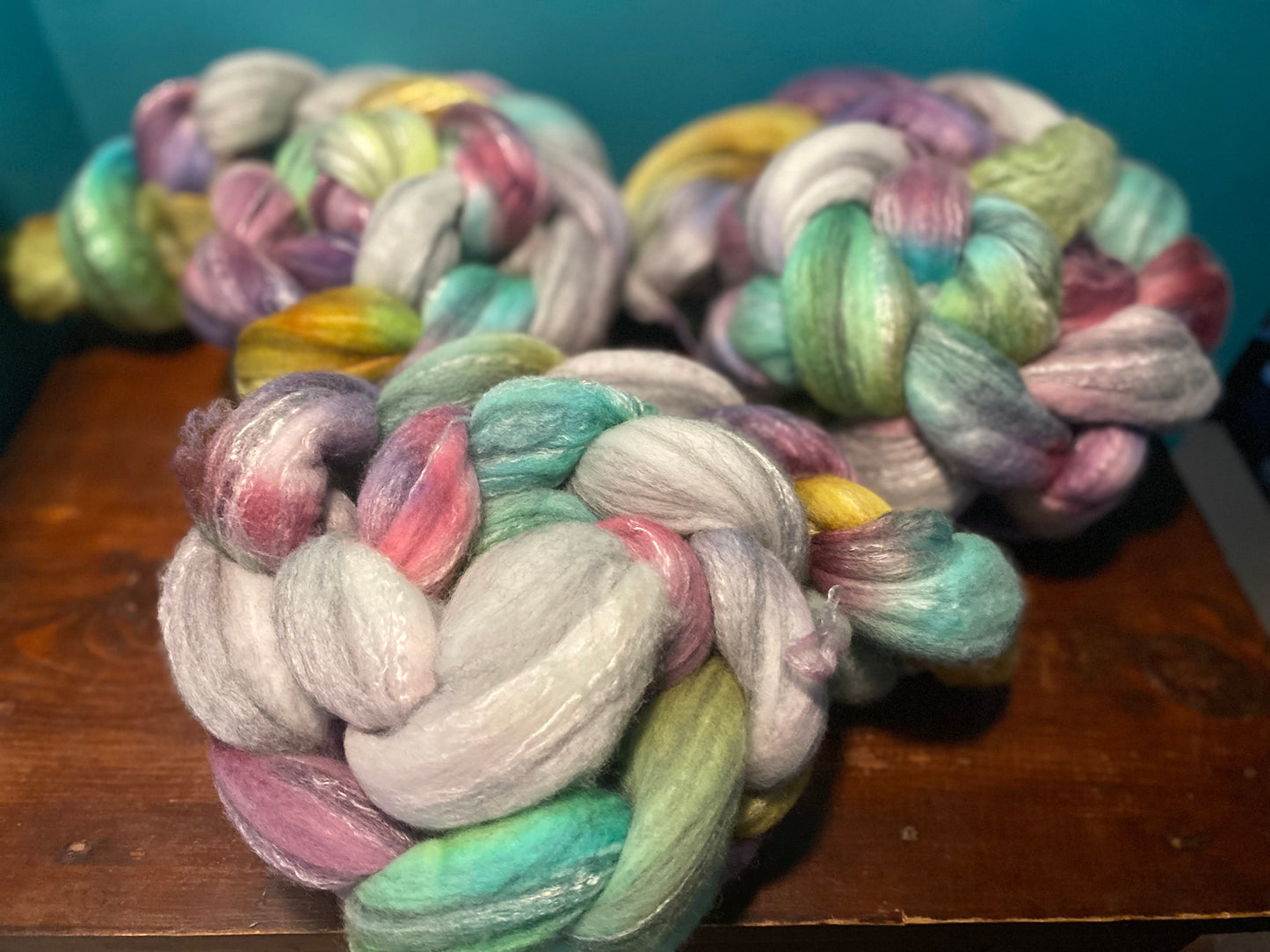14.5 Micron Merino / 23 Mic Grey Merino / Rose Fiber Blend Top - Spring 2025