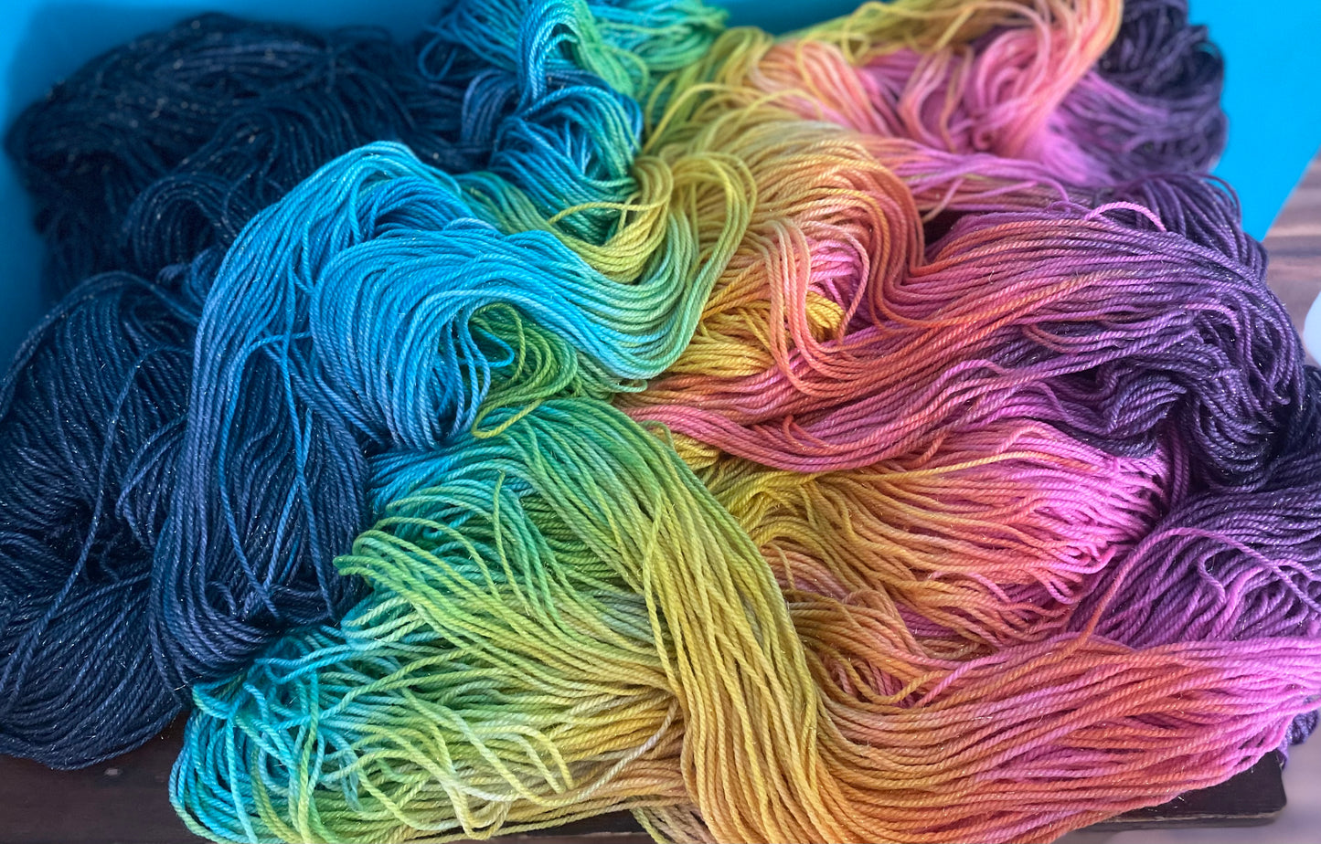 Solar Eclipse - Gold Stellina Sock Yarn