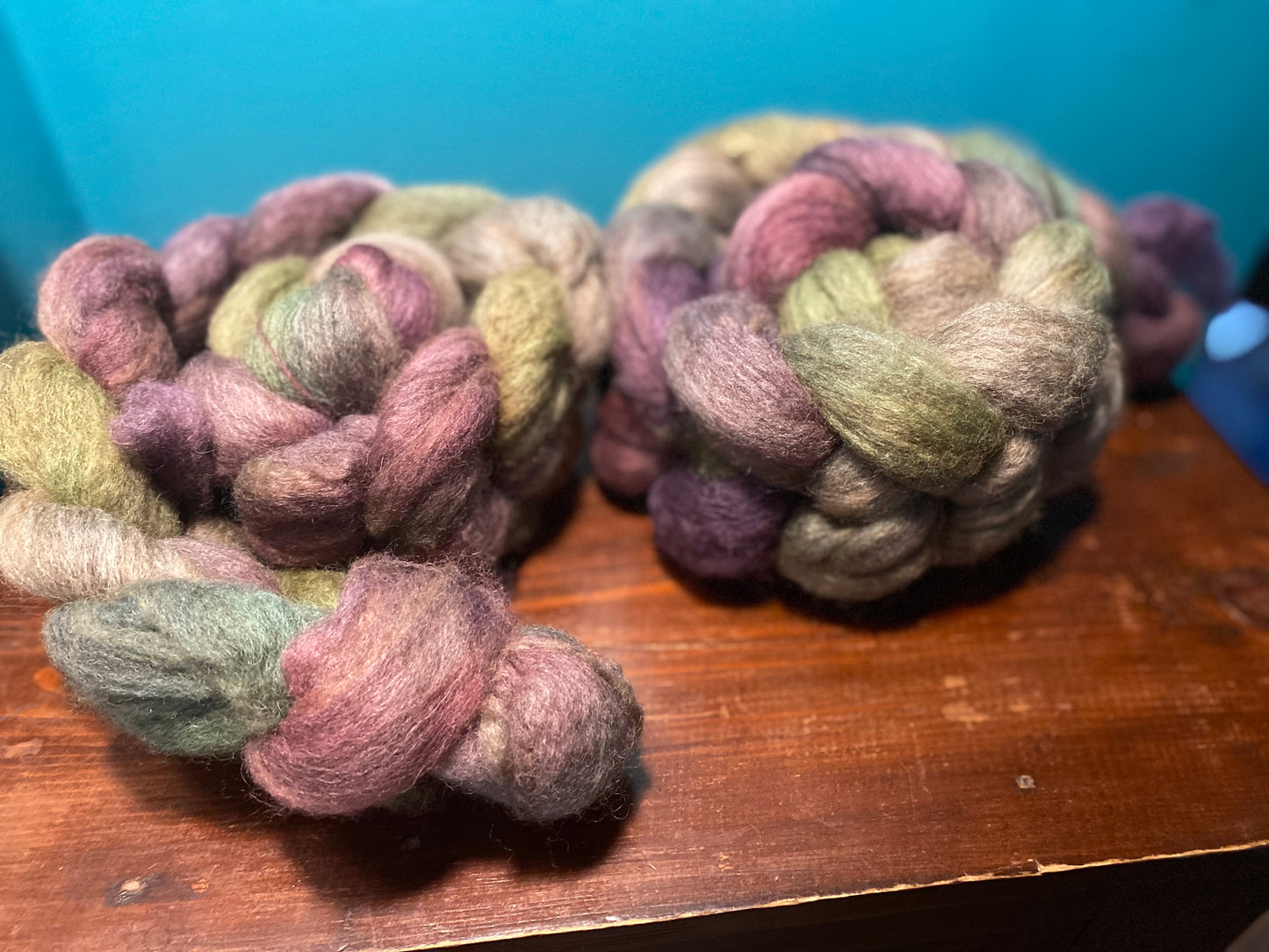 Oatmeal Blue Faced Leister (BFL) and Baby Camel Blend Top