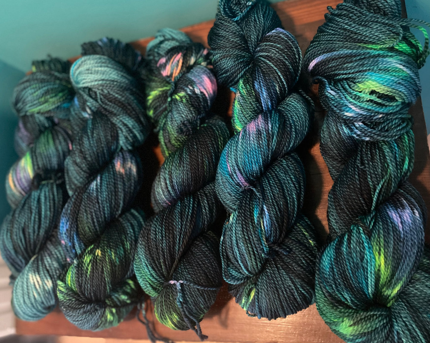 Space Pants 1.0 Beta - Neon Blacklight Reactive Space Themed Sock Yarn!