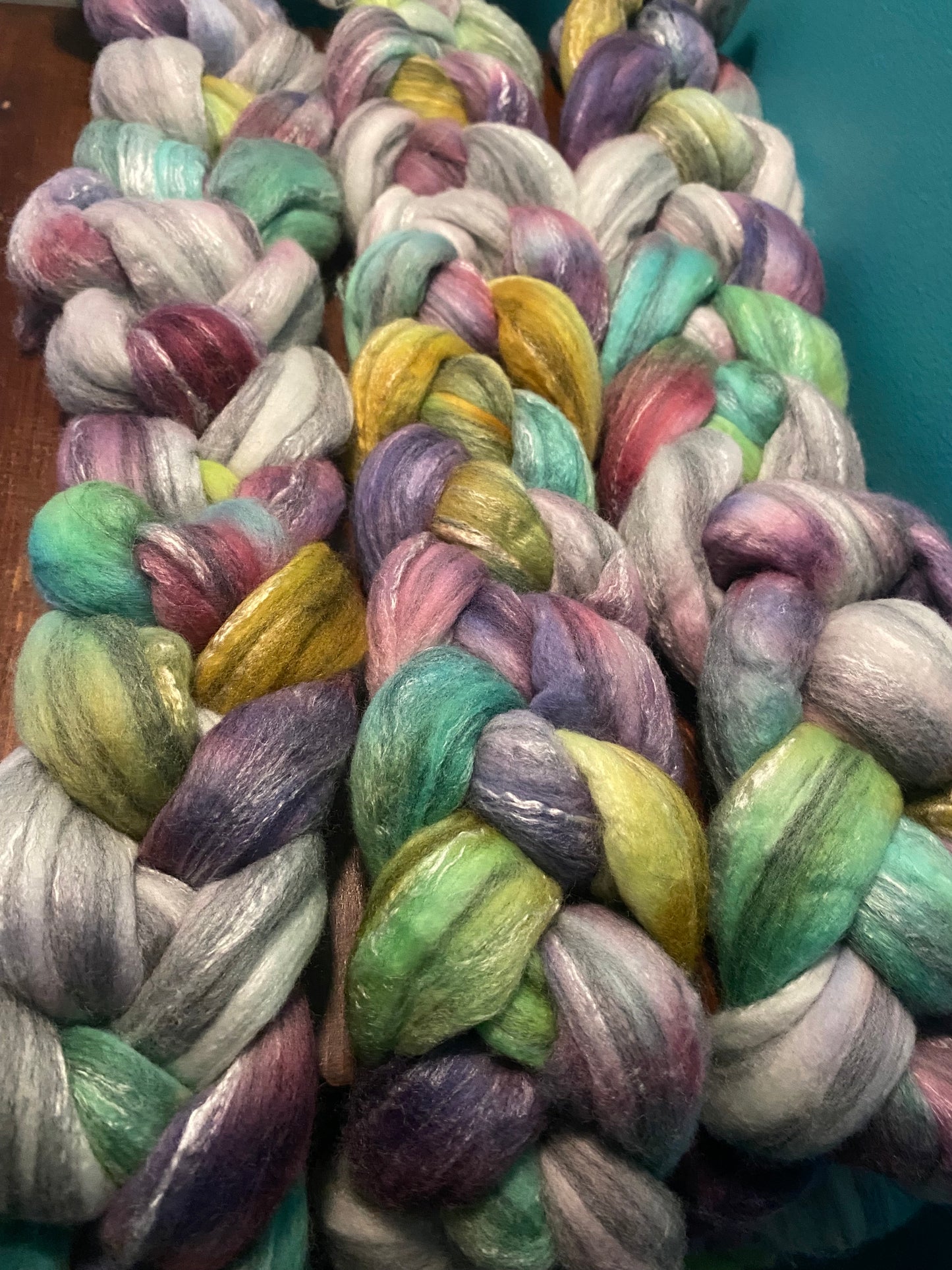 14.5 Micron Merino / 23 Mic Grey Merino / Rose Fiber Blend Top - Spring 2025