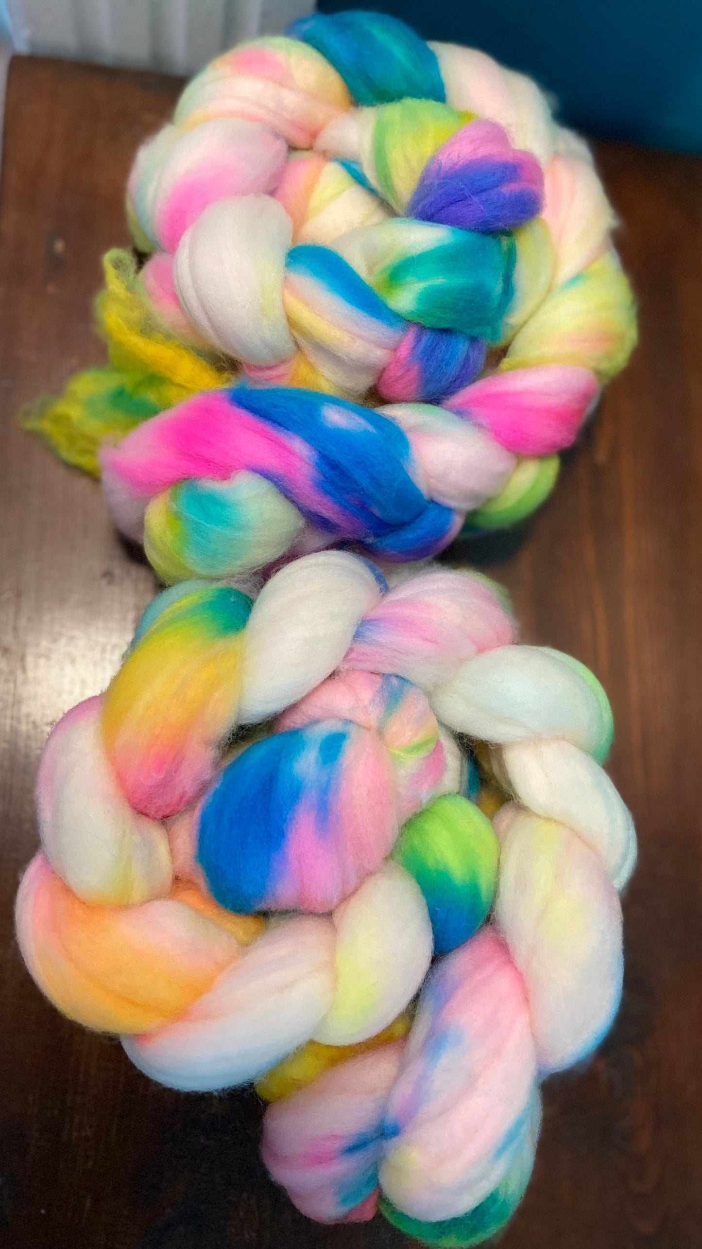 Superwash Merino Combed Top Roving - 19.5 Micron - Easter Speckles