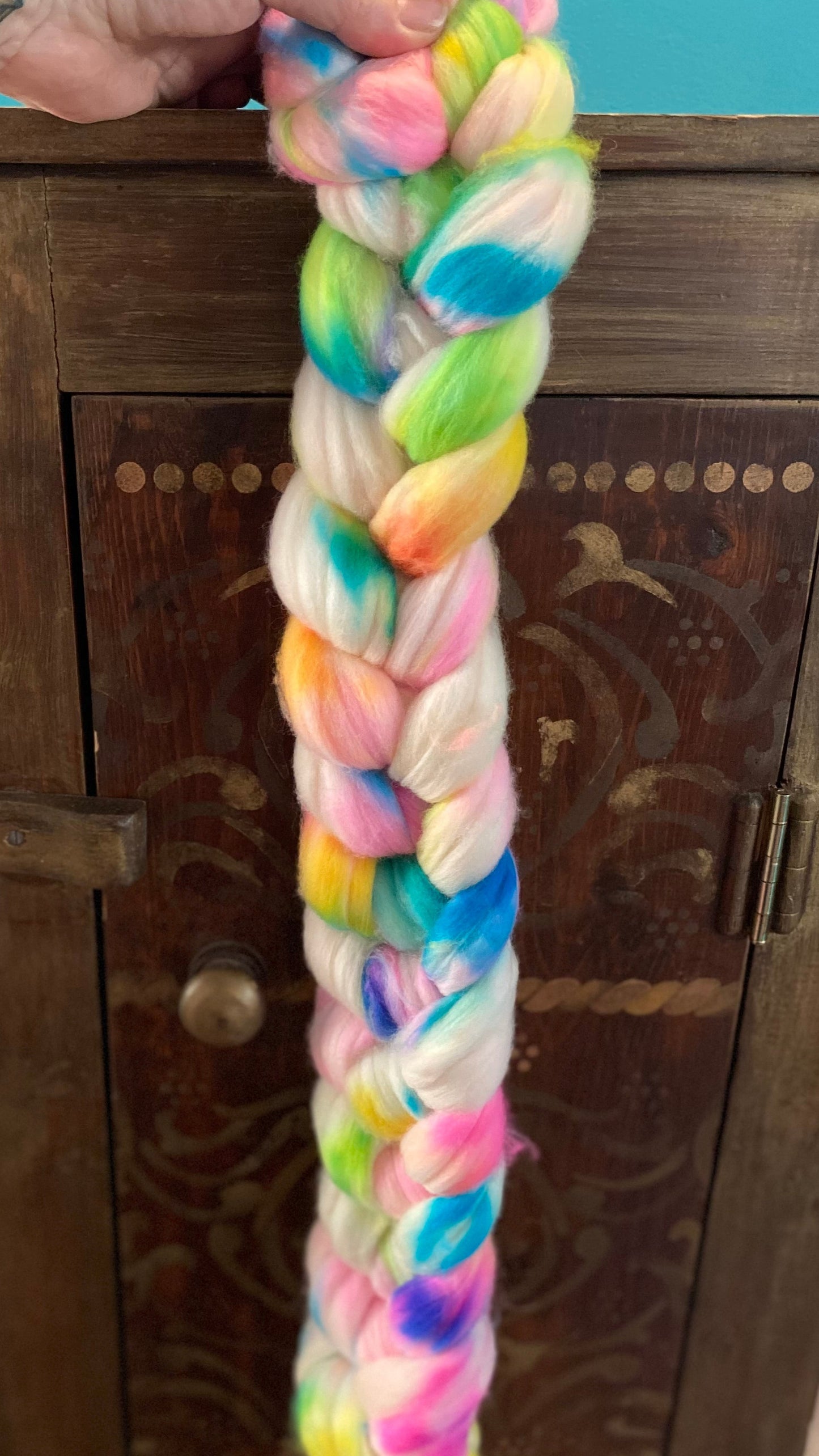 Superwash Merino Combed Top Roving - 19.5 Micron - Easter Speckles