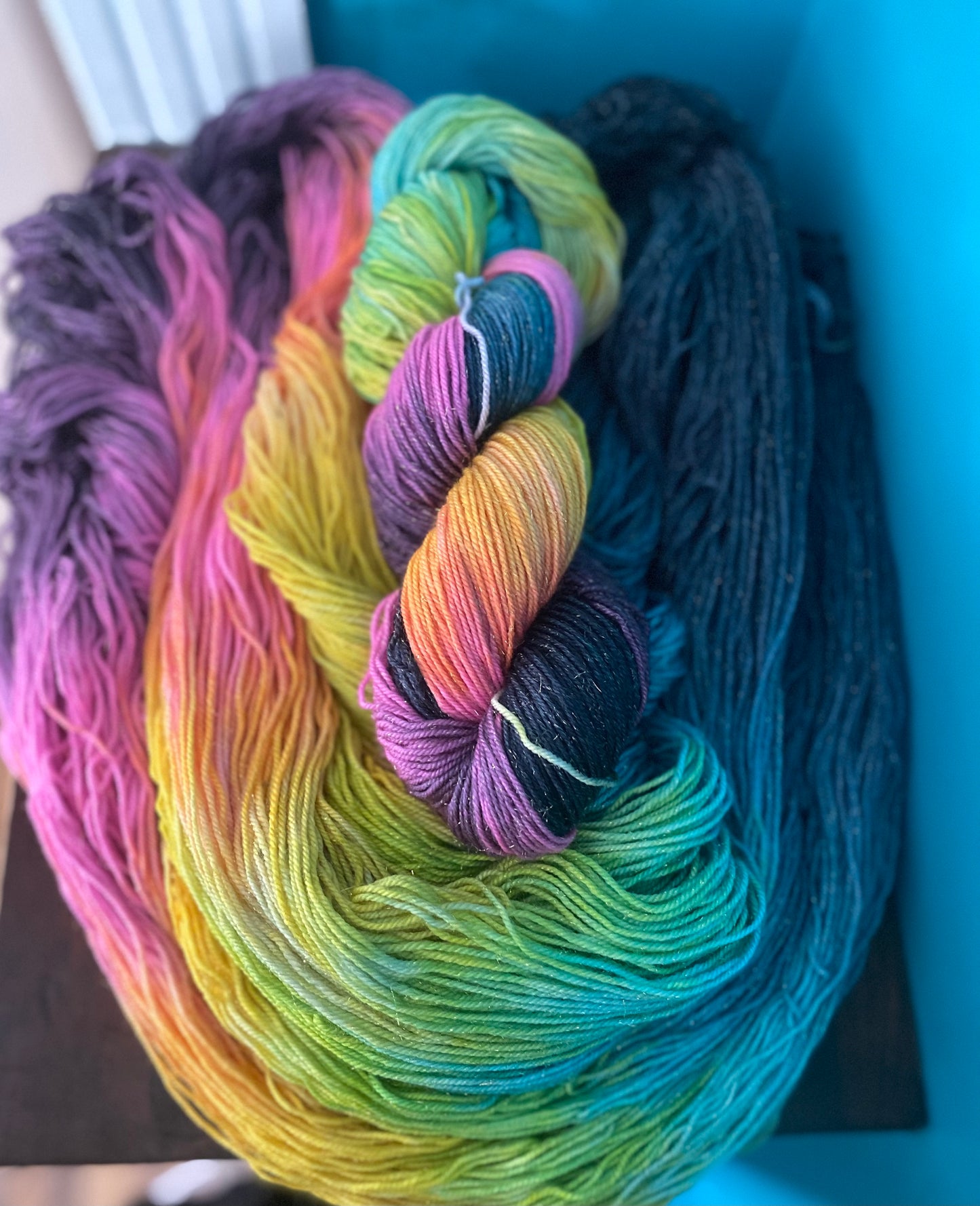 Solar Eclipse - Gold Stellina Sock Yarn
