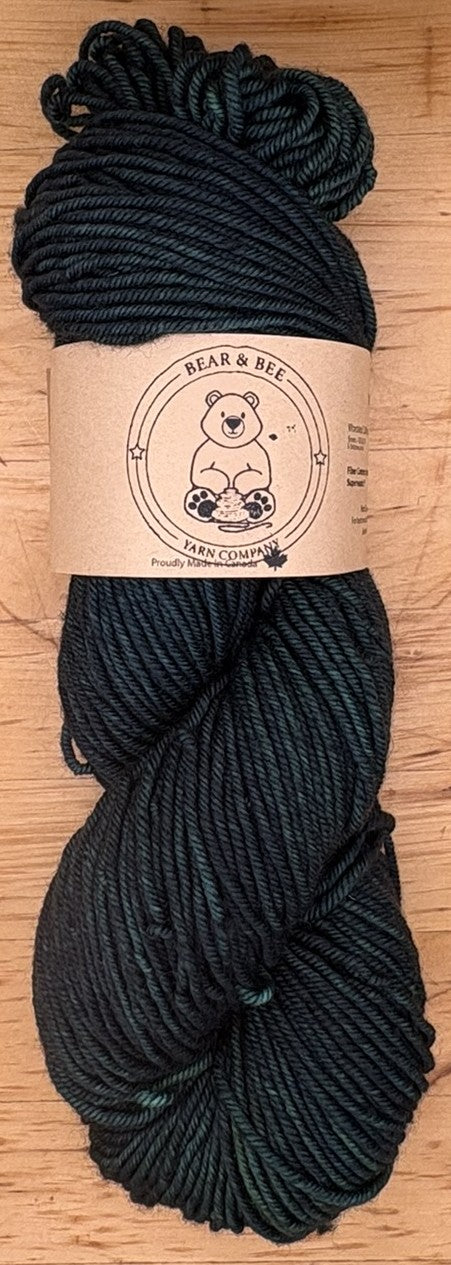 Forest Green - 100g Worsted Weight Superwash Merino