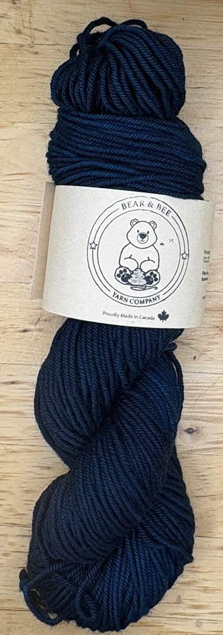 Navy - 100g Worsted Weight Superwash Merino
