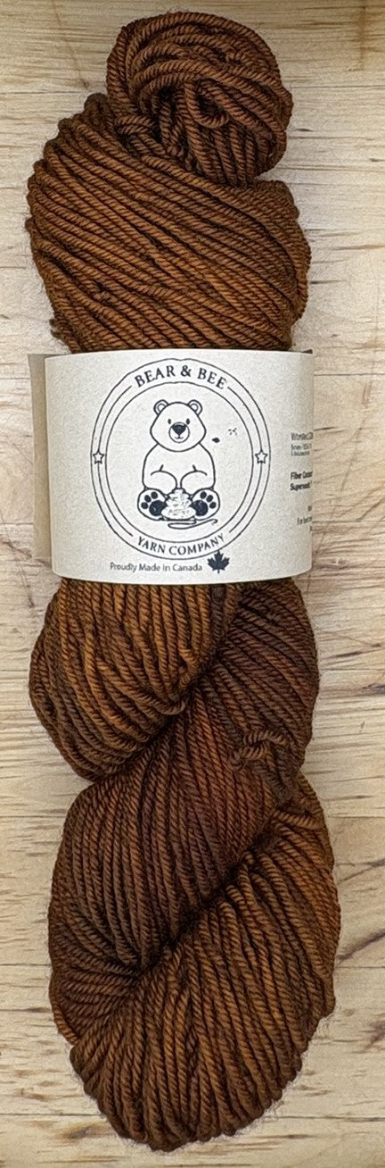 Burnt Pumpkin - 100g Worsted Weight Superwash Merino