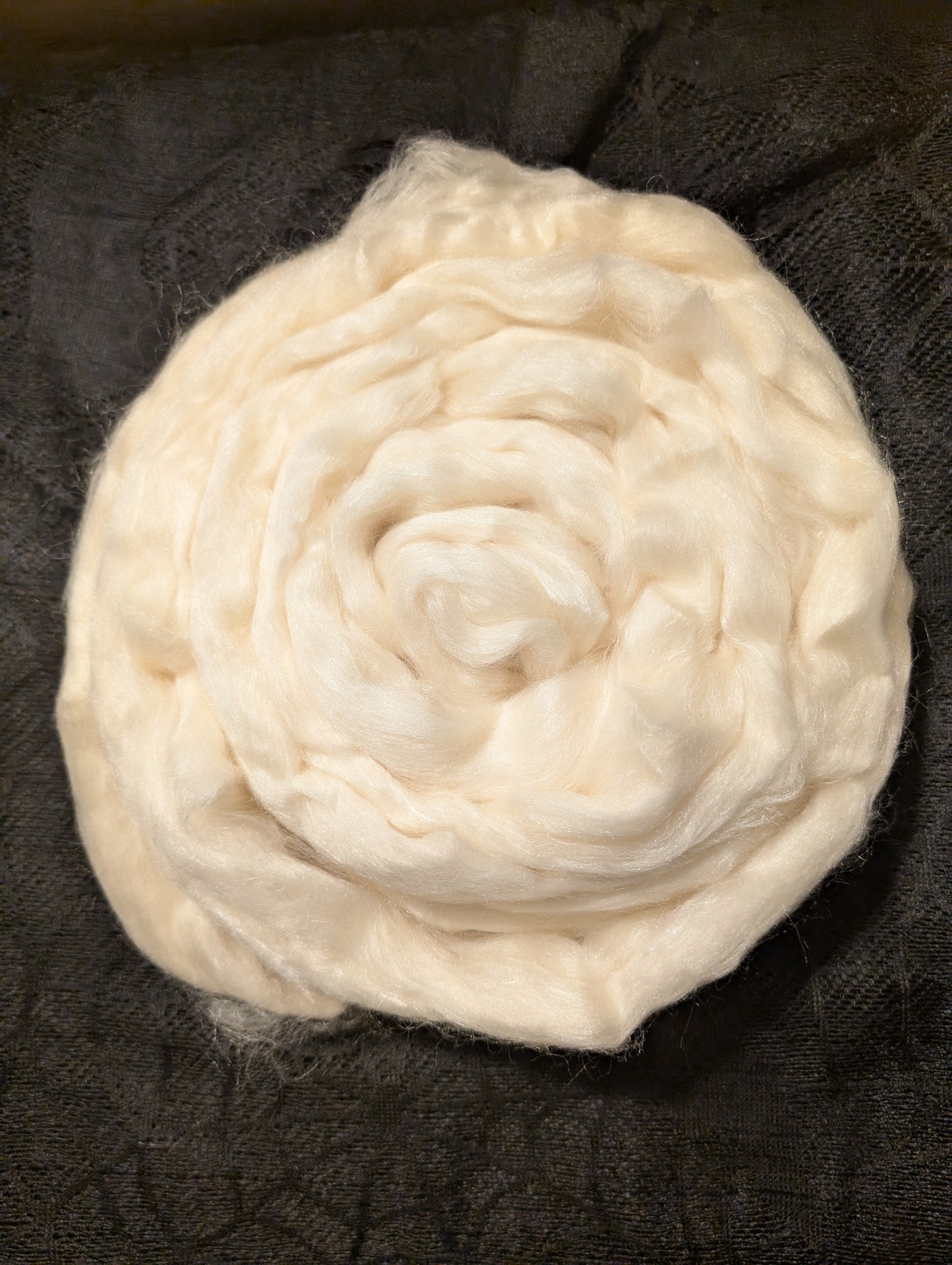 Rambouillet Top & Bleached Tussah Silk Top Blend