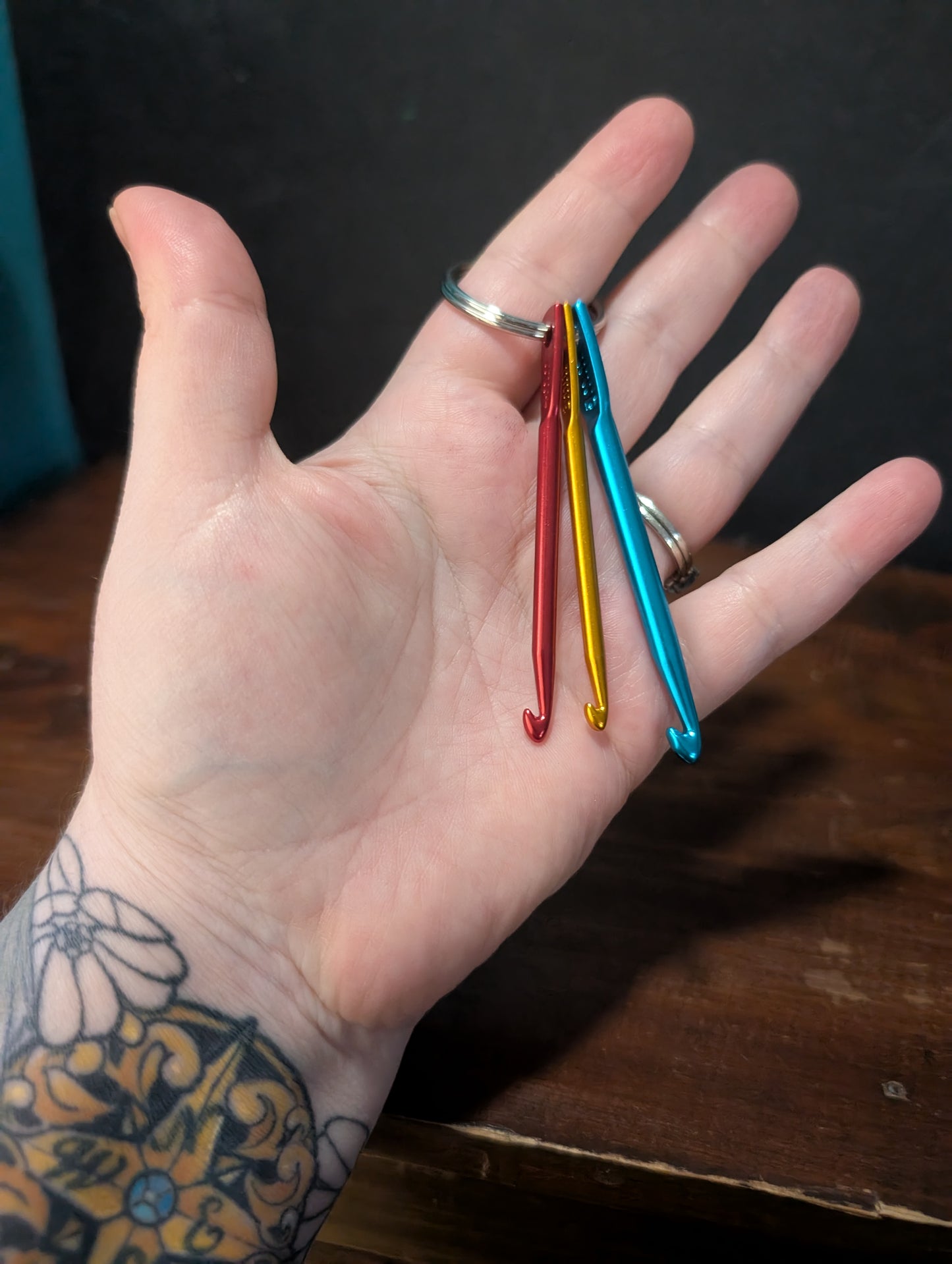 Rescue Crochet Hook Key Chain