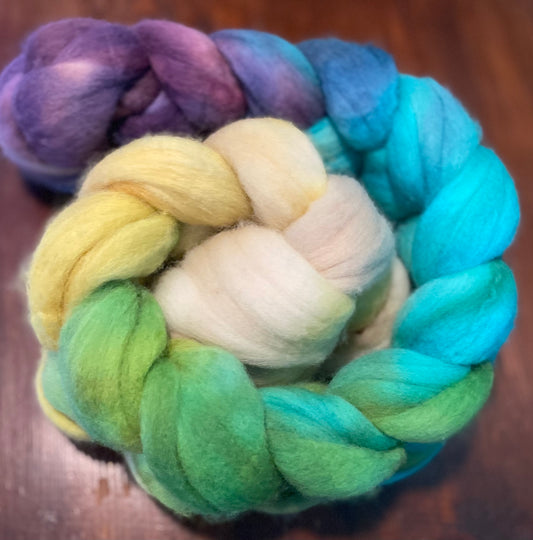 Untreated 19.5 Merino Combed - OOAK Rainbow