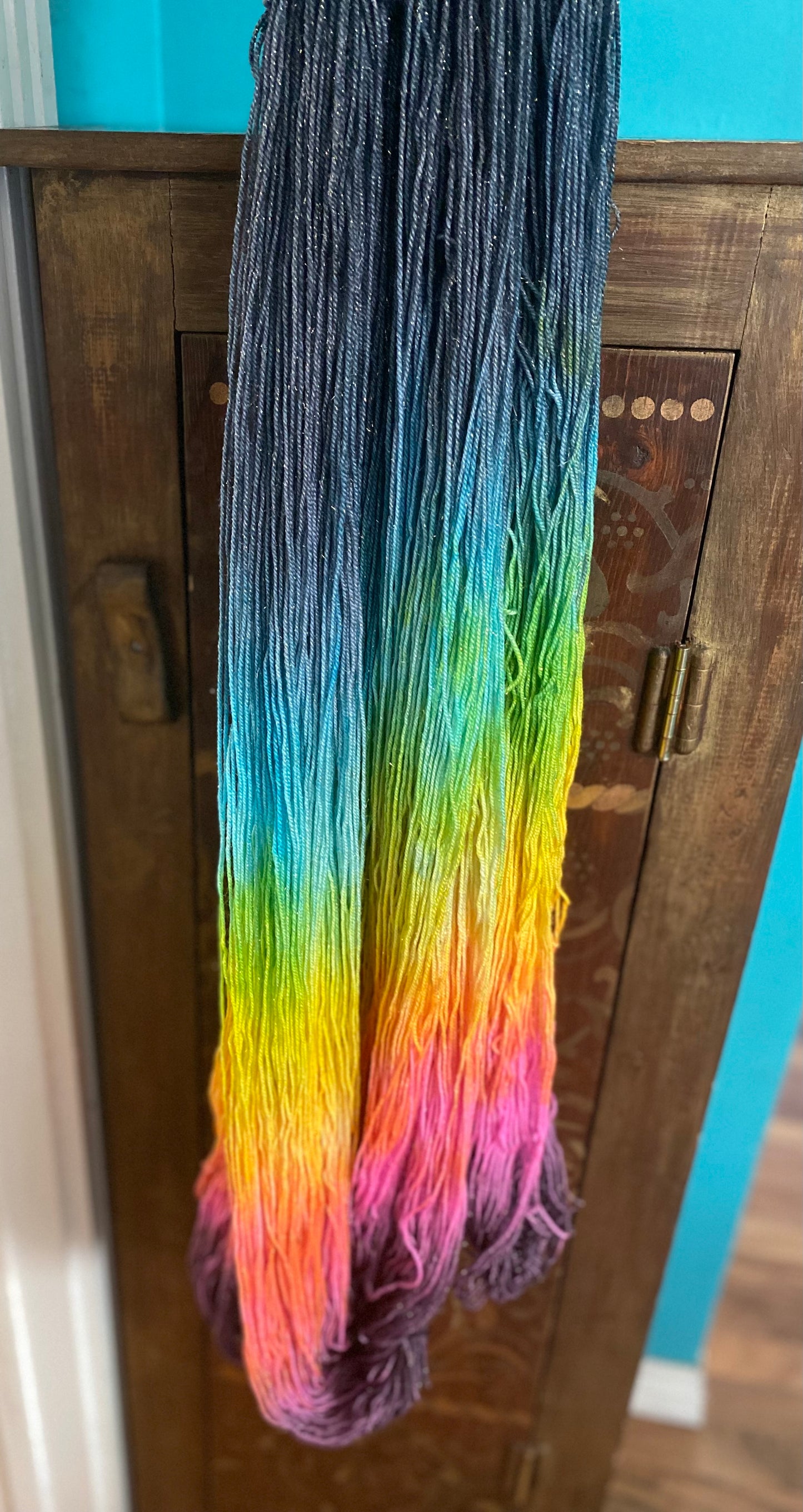 Solar Eclipse - Gold Stellina Sock Yarn