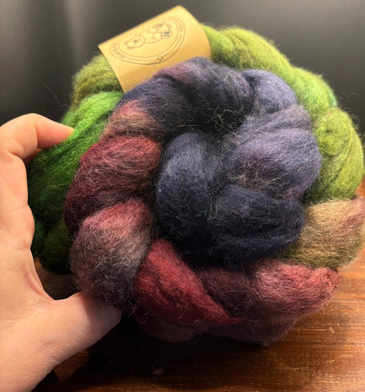 Dyed Natural Colour Oatmeal Blue Faced Leister (BFL) and Baby Camel Blend Top 1