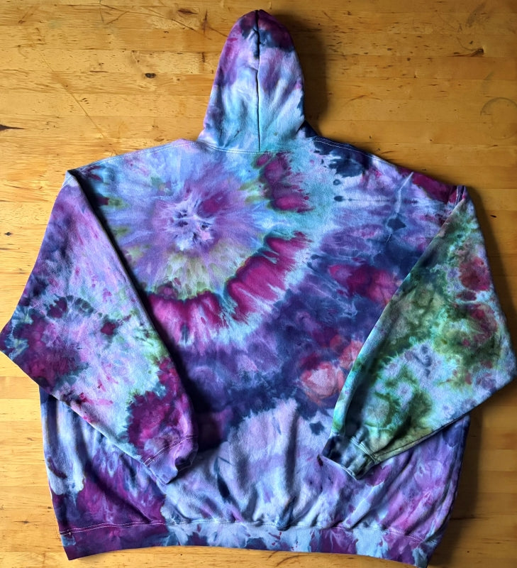 For Maggie - Unisex 5xl - Hand Dyed Hoodie - Purple & Green