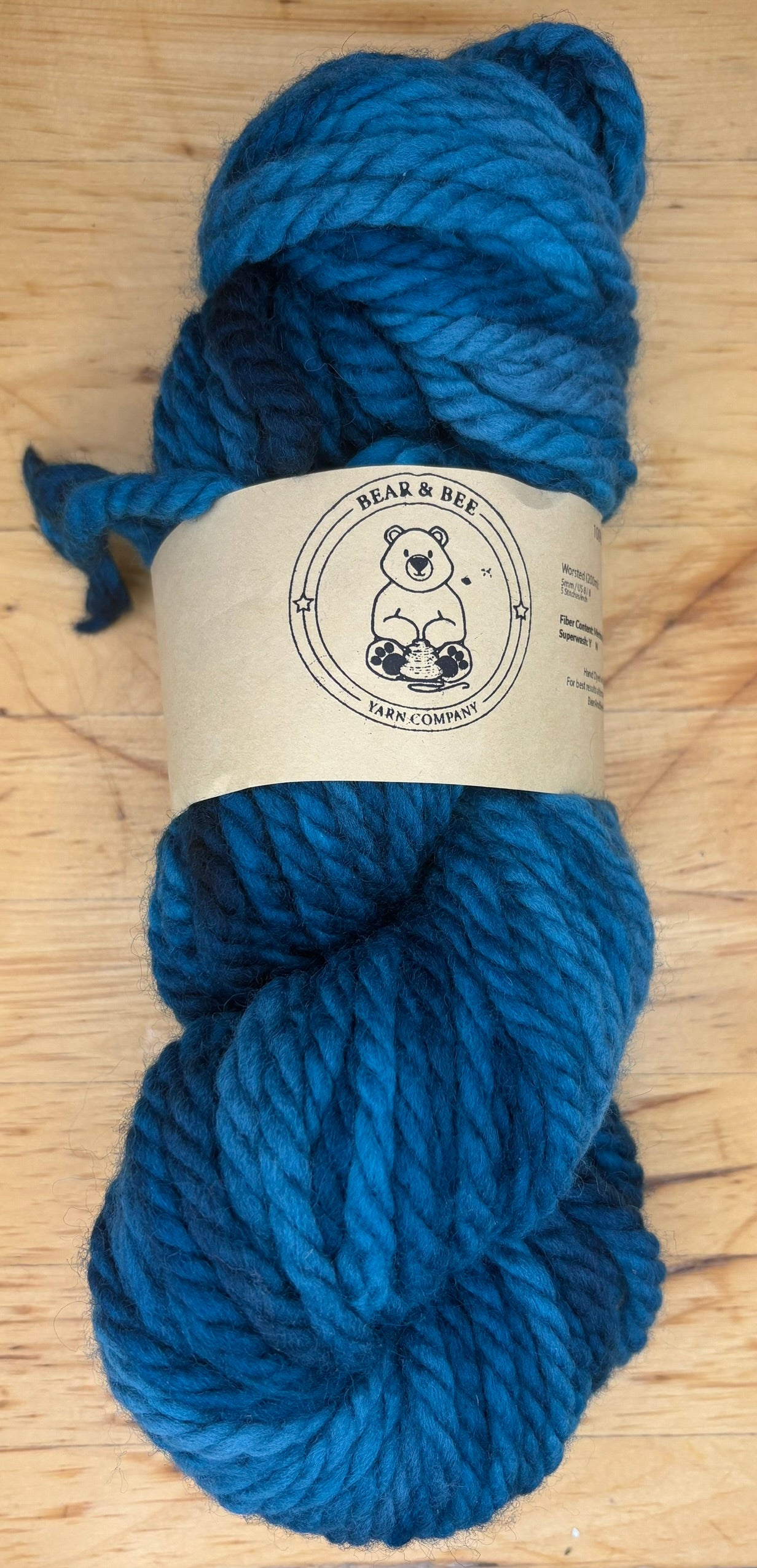 Dark Purple and Turquoise - Untreated Andean Highland Wool - Super Bulky