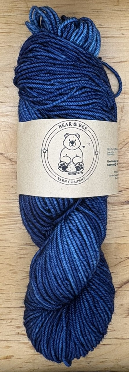 Winter Blue - 100g Worsted Weight Superwash Merino