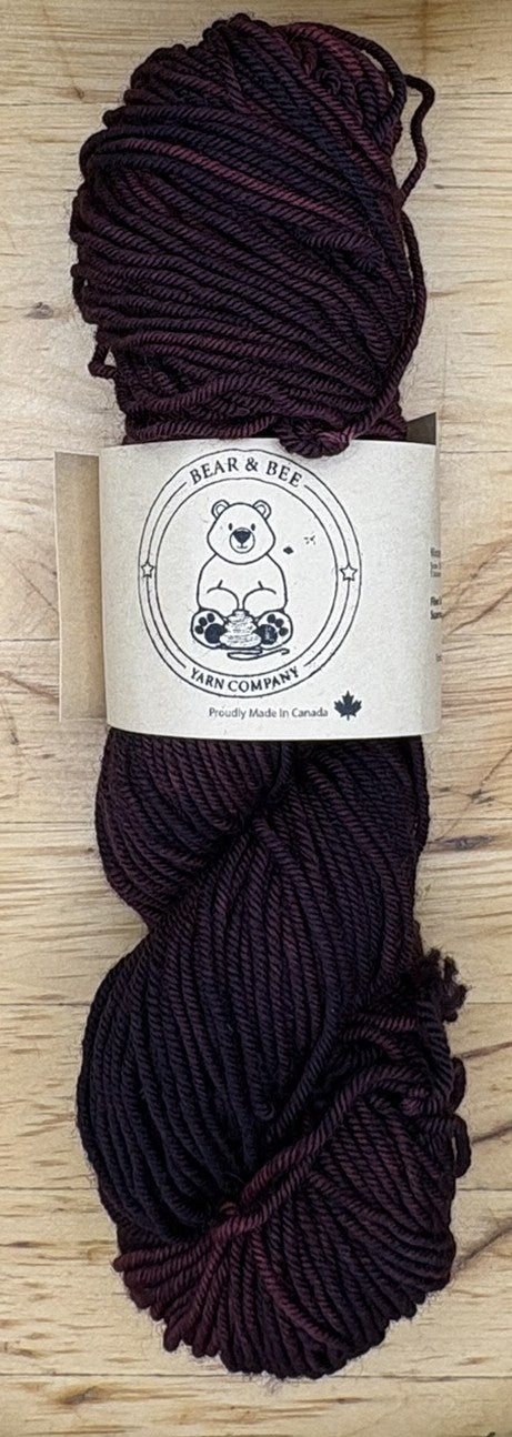 Dark Red - 100g Worsted Weight Superwash Merino